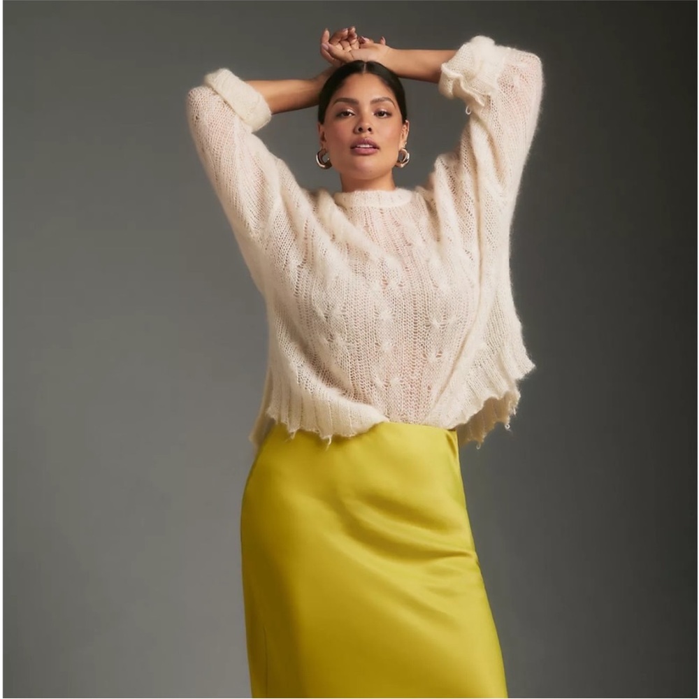 Ivory Anthropologie sweater